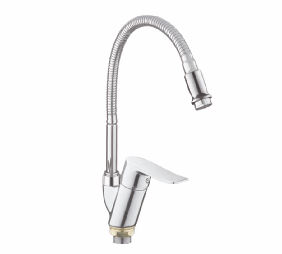 Смеситель для кухни с гибким изливом Ekko E43151-7 черный