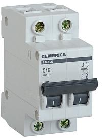 Выключатель автоматический Generica BA47-29 2п 20А 4,5кА C