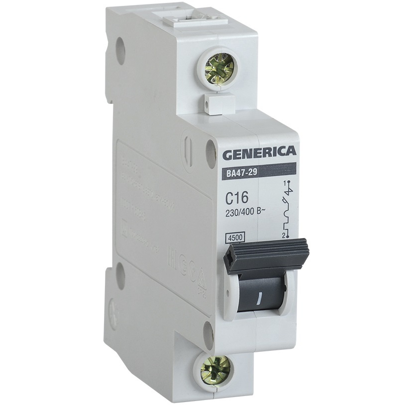 Выключатель автоматический Generica BA47-29 1п 20А 4,5кА С