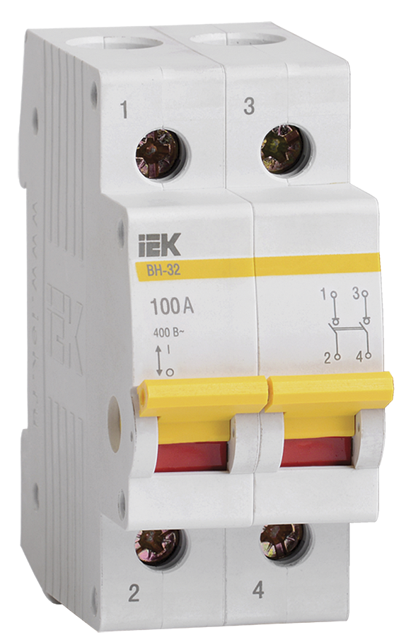 Выключатель нагрузки мини-рубильник Iek ВН-32 2п 100А