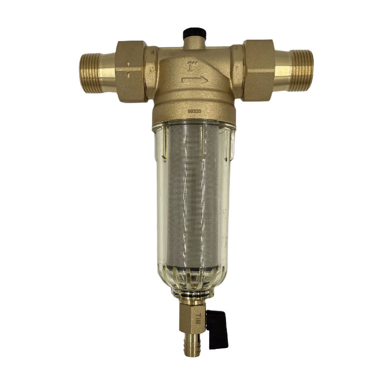 Фильтр механической тонкой очистки Tim JH-2002 3/4" самопромывной, с манометром
