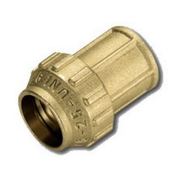 Муфта соединительная TIEMME для труб ПНД 20 x 1/2" ВнР, латунь