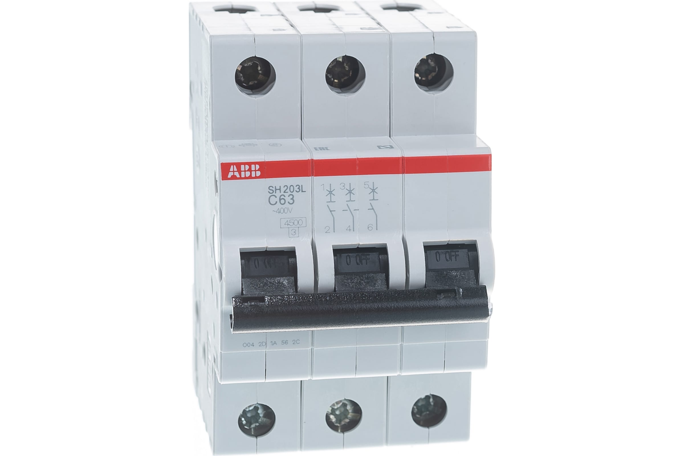 Выключатель автоматический ABB SH203L 3п 63А C 4.5kA
