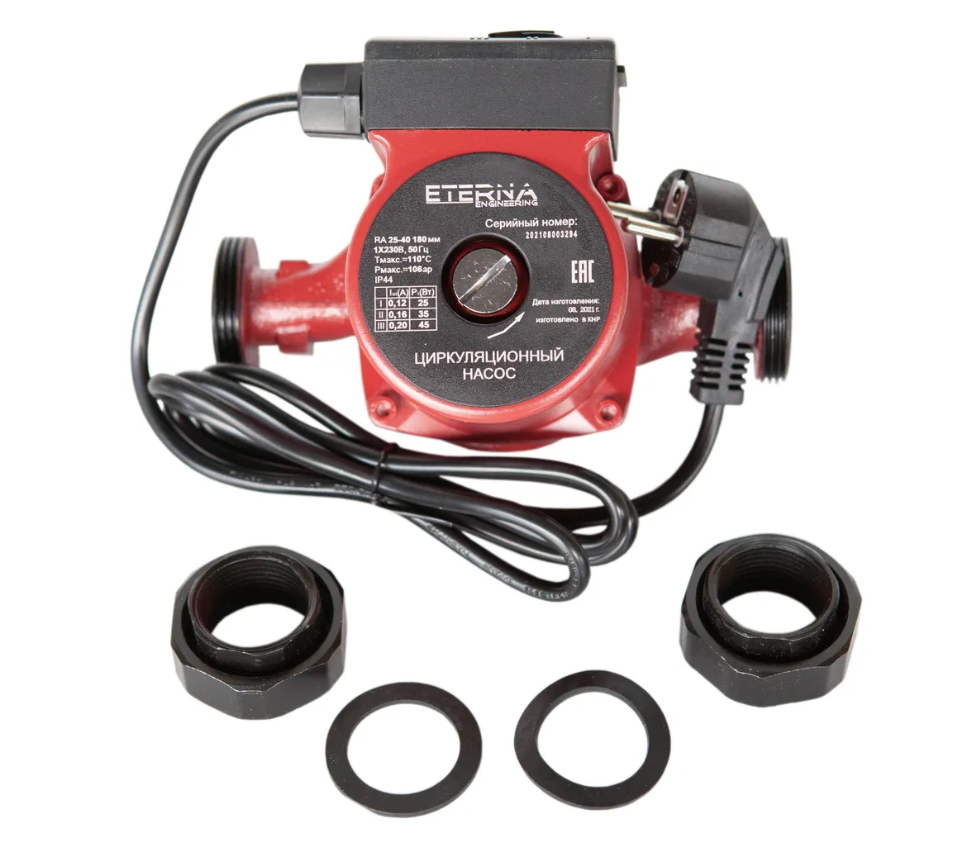 Насос циркуляционный Eterna Engineering RA 25-40 180