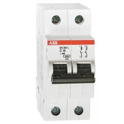Выключатель автоматический ABB SH202L 2п 16А C 4.5kA