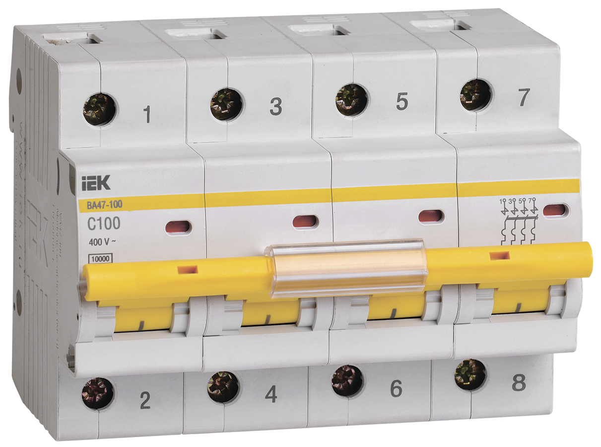 Выключатель автоматический Iek BA-47-100 4п 100А 10кА