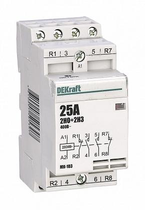 Контактор DEKraft МК103-020A-230B-22 25А 230В 2НО+2НЗ