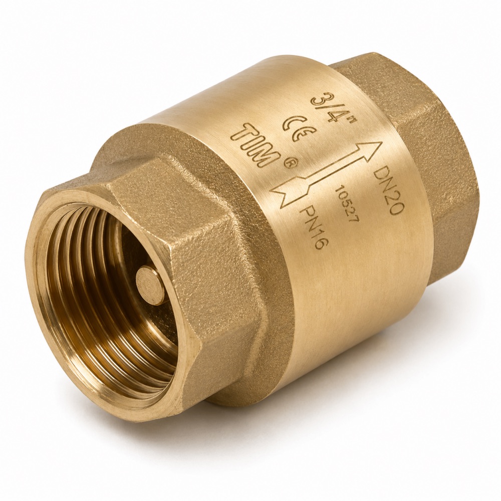 Клапан обратный шток Tim ВВ 3/4", латунь арт. JH-1011std