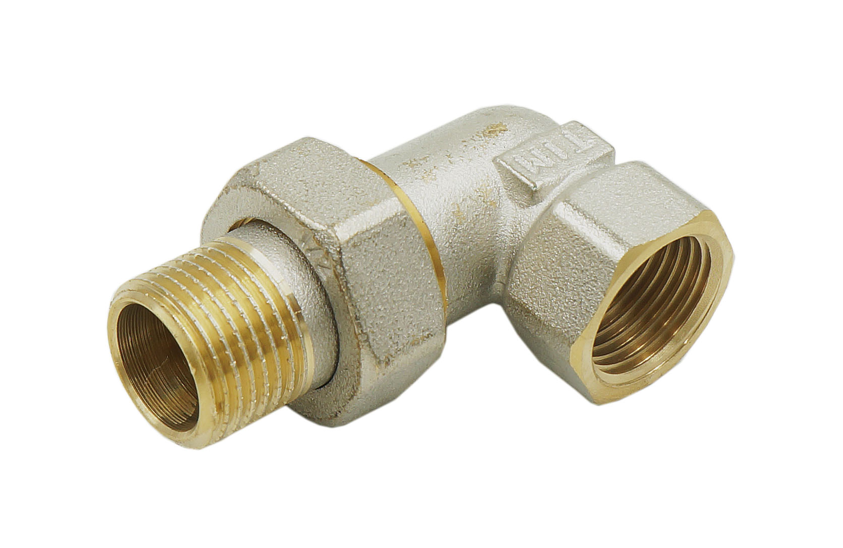 Американка угловая никелированная Zeissler ВН 3/4"