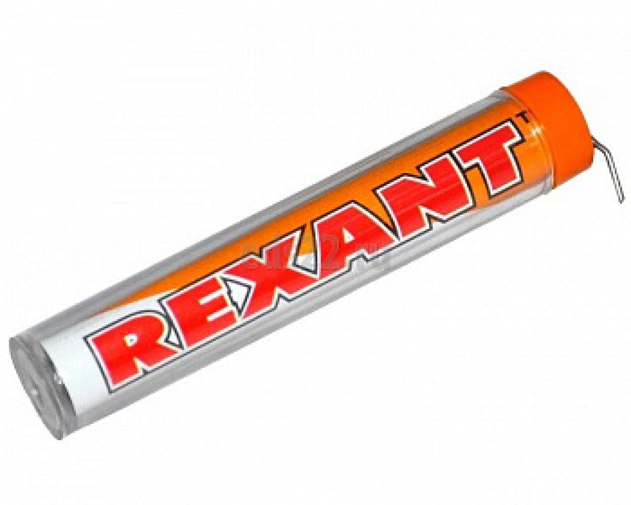Припой с канифолью Rexant д=1мм длина 1м